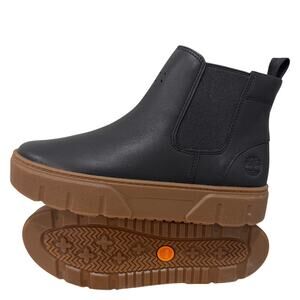 Timberland Laurel Court Mid Pull-On Women's Black Full Grain Sneaker - Size: 7.5